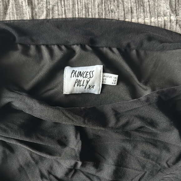 Princess Polly Black Ruched Dress - Picture 2 of 4